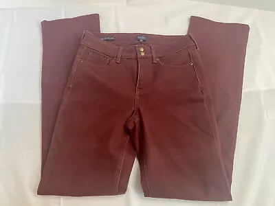 NYDJ Women's Jeans Pants Marilyn Straight Jeans Merlot/Burgundy Size 2 Lift Tuck • $16.95