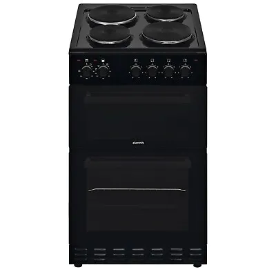£294.92 • Buy ElectriQ 50cm Electric Cooker With Twin Cavity And Solid Hotplate In Black