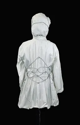 Original Vintage Issey Miyake White Bungee Cord Long Raincoat Size S/M  • $699