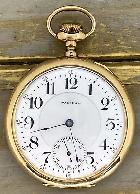 Antique Early 1900's Crescent St. Waltham 16s 21J Pocket Watch - Not Running • $12.50