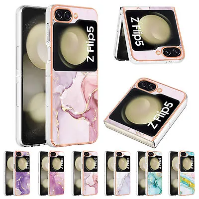 $16.98 • Buy For Samsung Galaxy Z Flip 5 Fashion Marble Pattern Shockproof Hybrid Phone Case