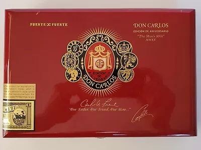 A Fuente Don Carlos Eye Of The Shark Anniversary Edition Wood Cigar Box Empty • $19.99