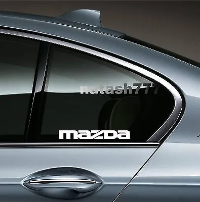 2 - MAZDA 3 5 RX7 RX8 Mazdaspeed Racing Decal Sticker Emblem Logo WHITE • $14.50