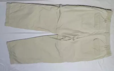 Eddie Bauer Mens Pants 38x32 Khaki Convertible Trouser Shorts Ripstop Canvas Vtg • $22.61