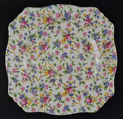 Royal Winton Old Cottage Chintz Square Salad Plate (8 ) • $25.99