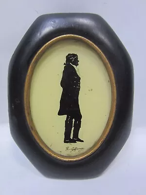 Antique Framed Silhouette Of Thomas Jefferson By Aldridge- On Glass • $49.99