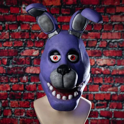 Xcoser Five Nights At Freddy's FNAF Bonnie Rabbit Cosplay Mask Helmet Latex Prop • £45.59