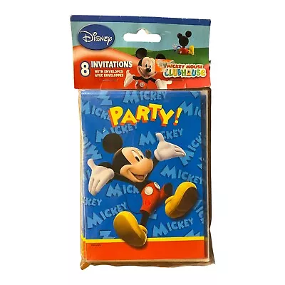 Unique Disney Mickey Mouse Clubhouse Birthday Party Supplies Invitations 8 Ct • $7