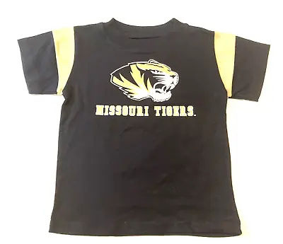NCAA Missouri Tigers Toddler Boy Girl Short Sleeve Tee Shirt Size 4T Black Gold • $8.96