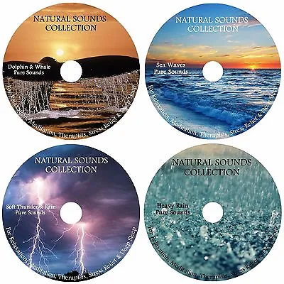 4 CDs:NATURE SOUNDS:DOLPHIN & WHALE SEA WAVES THUNDER & RAIN & HEAVY RAIN       • £7.59