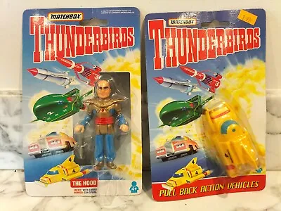 2x Matchbox - Thunderbirds Figures -the Hood & Thunderbird 4 - New - Sealed  • £8.99