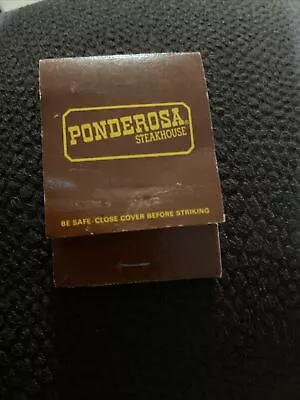 Matches Matchbook Book Vintage Ponderosa Steakhouse Steak House Restaurant • $5