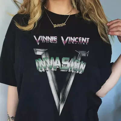 New Rare Vinnie Vincent Invasion 86 Band Member Men T-Shirt • $16.99