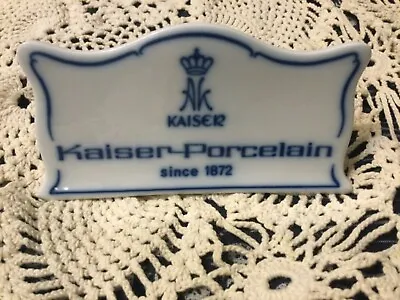 Kaiser-porcelain Plaque - Dealer Advertising 1872 Store Display Sign New No Box • $19.95