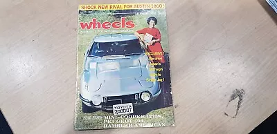 WHEELS MAGAZINE FEB 1966 MINI COOPER 1275s  RAMBLER AMERICAN  PEUGEOT 404 • $15