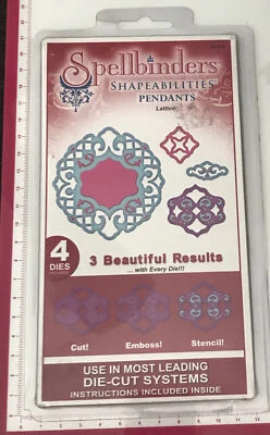 $12.75 • Buy Spellbinders Shapeabilities Pendants ~ Lattice ~ 4 Dies ~ S4-210