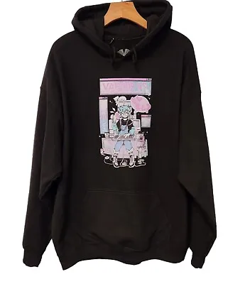 Anime Vapor95 Computer Repair Service Black Hoodie Sweatshirt Streetwear XL EUC  • $39.99