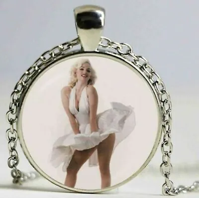 MARILYN MONROE Pendant Sterling 925 Silver 18  Necklace Jewelry Gift Women Men • $19.89