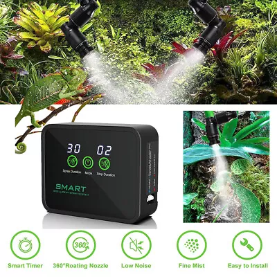 Reptile Terrariums Humidifier Mister Fogger Automatic Timer Spray Mist Fogger • $42.99