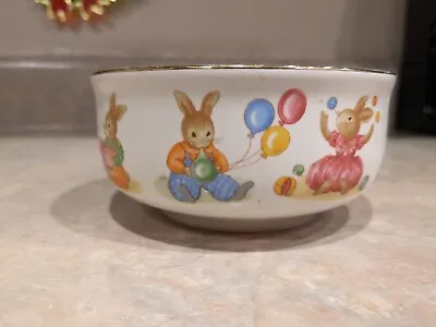 Vintage Child’s Cereal Bowl With Bunny’s Mt. Clemens Pottery Japan China • $4.99