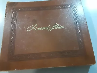 DECCA Brown/Copper Record Storage Album Binder 10  78 RPM 10 SLEEVES 9 LPS • $40