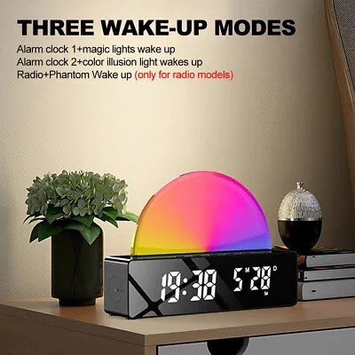 £16.59 • Buy LED Digital Projection Alarm Dual Clock FM Radio Snooze Dimmer Ceiling Projector