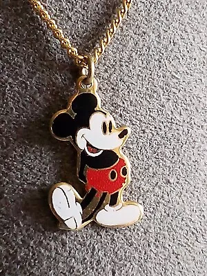 Childs Mickey Mouse Necklace Disney - Some Wear - Hallmarked  • $0.99