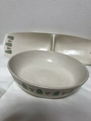 Metlox Poppytrail Navajo Divided Relish Southwest Atomic MCM Vtg Retro And Bowl • $40