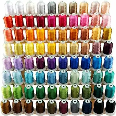 £98.99 • Buy 80 Spools Polyester Machine Embroidery Thread Kit 1000M Each Spool
