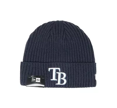 New Era Men's Beanie MLB Tampa Bay Rays Thermal Guard Navy Blue Lined Knit Hat • $15