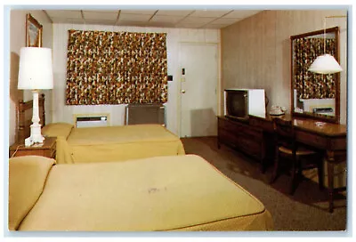 C1960's A-B-C Motel Interior Bedroom Michigan City Indiana IN Vintage Postcard • $19.47