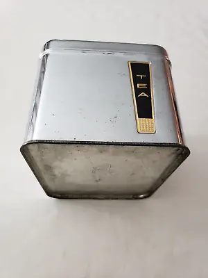 Vintage Mid Century Modern MCM Lincoln BeautyWare Chrome Kitchen TEA Canister • $29.95