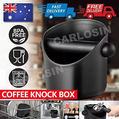 Coffee Knock Box Waste Container Grinds Tamper Tube Bin Black Bucket NEW • $10.95