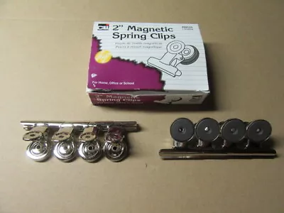 Magnetic Spring Clips - 2” - Quantity 8 - Charles Leonard - Brand New • $9.33