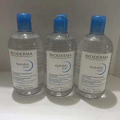 $29.99 • Buy 3 Bioderma Hydrabio H2O Make-up Removing Micelle Solution 16.7 Oz Broken Cap