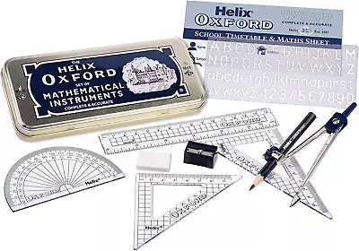 Oxford Helix Maths Set With Storage Tin • £16.45