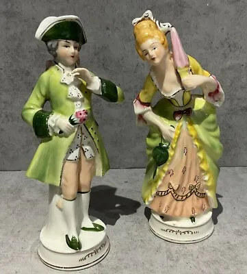 Moriyama Victorian Couple 7.5” Figurines Vintage Made In Occupied Japan • $26