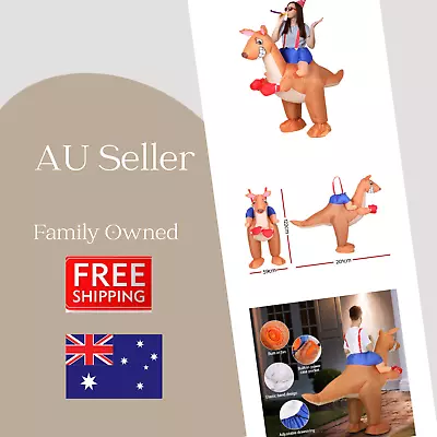 Inflatable Kangaroo Costume Suit Blow Up Party Fancy Dress Halloween Cosplay • $49.99