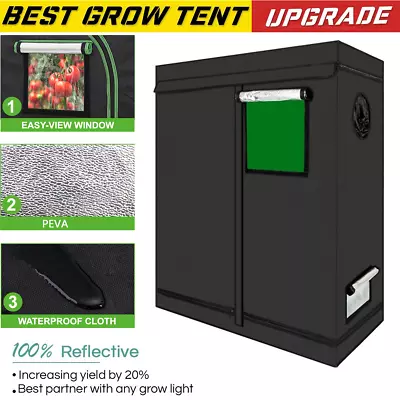 4'x5' Hydroponic Grow Tent With Observation Window And Floor Tray Plant Growing • $81.99