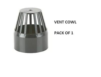 110mm UPVC BLACK  ABS/SOLVENT WELD   Vent Cowl /Mushroom • £4.99