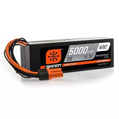 Spektrum 5000mAh 3S 11.1V 50C Smart LiPo Hardcase IC5 • £85.95