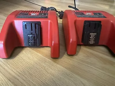 Used MILWAUKEE 48-59-2818 Battery Charger's (2) 18V 28V LiIon NiCad (QUC020541) • $29.99