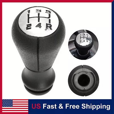 Universal 5 Speed Car Gear Shift Knob Stick Manual Shifter Lever Black Leather • $9.99