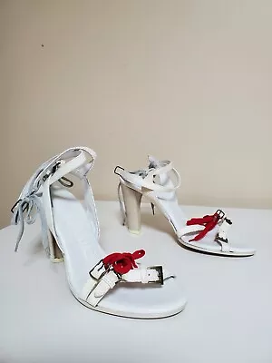 Ice Brie A.F.VANDEVORST Designer Sandal Heels Size 38 7 24.5cm Sole $1100 White • $300