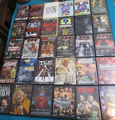 Huge Wrestling DVD Collection 30+ Sets WWE ROH TNA PWG NOAH AWA ADCC MMA UFC +++ • $149.99