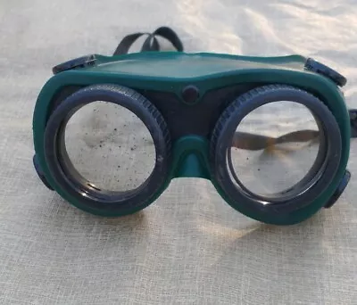 Vtg Welding Blow Torch Goggles Steam Punk Green Plastic Craftsman Removable Lens • $11.99