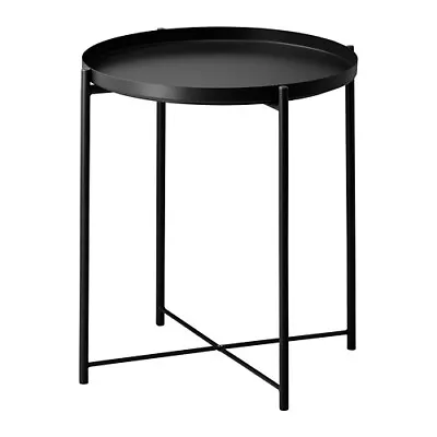 IKEA GLADOM Tray Table Coffee Table Side Table 45x53 Cm  - Beige Black White • £57.85