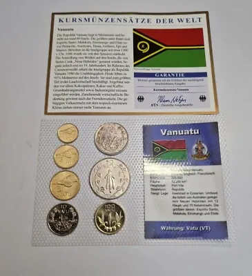  1 Vatu - 100 Vatu 1990-1999 Excellent Condition Coins Set Vanuatu 🇻🇺  • $16.74