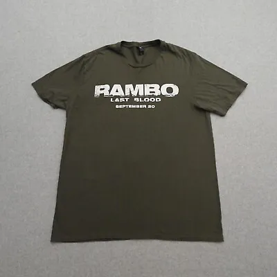 Rambo Last Blood Adult TShirt Size XL Movie Promo Green Mens Short Sleeve 30x23 • $19.77