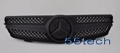 Mercedes W209 CLK CLK500 CLK320 CHROME Grille 03~09 1 Fin 100% Black Matte 25D ✅ • $166.25